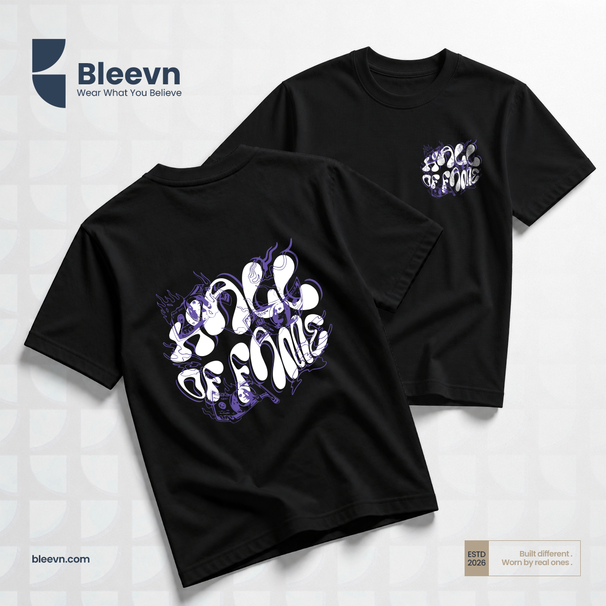 hall of fame black Bleevn- Wear What You Believe ✨ Online Clothing Store -- summer collection oversized t shirt