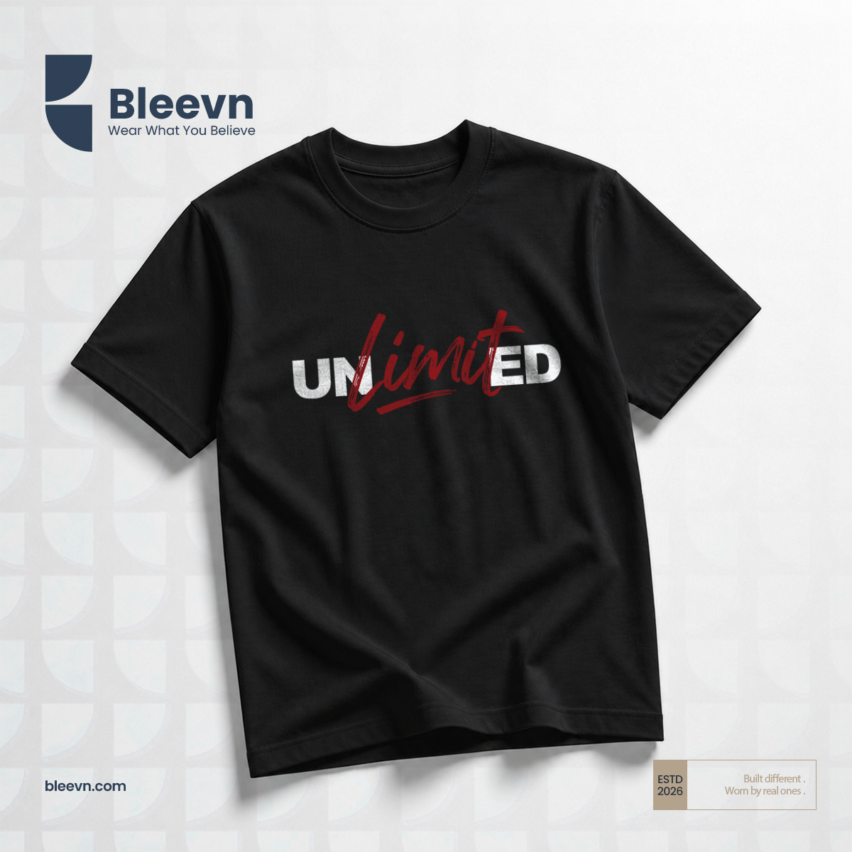 unlimited Black_front Bleevn- Wear What You Believe ✨ Online Clothing Store -- summer collection oversized t shirt