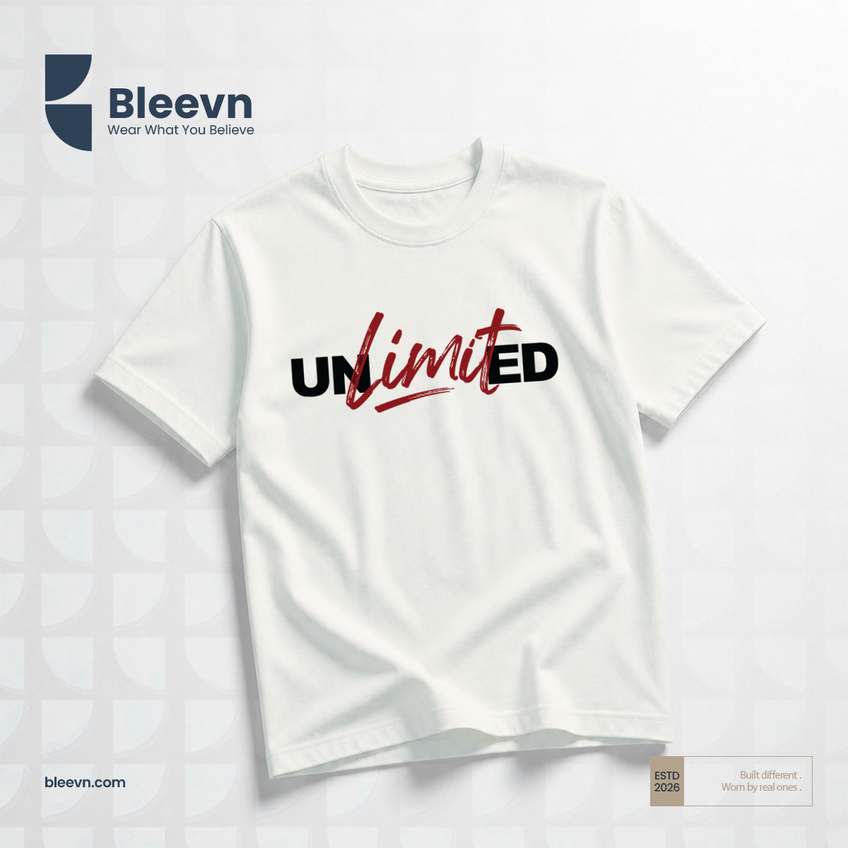 unlimited white_front Bleevn- Wear What You Believe ✨ Online Clothing Store -- summer collection oversized t shirt